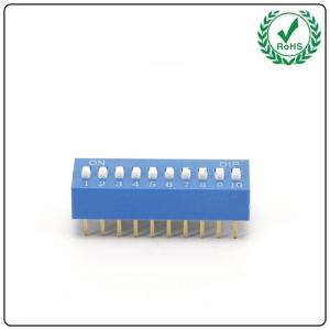 China 2.54mm ROHS Material Slide Dip Switch , 5 Position 10 Pin Dip Switch on sale