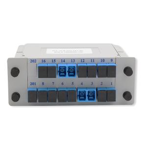 Wholesale 1x2 1x4 1x8 1x16 Passive Optical Fiber PLC Splitter Cassette SC / APC FTTH from china suppliers