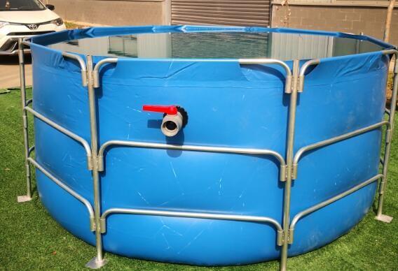 Anti Leaking 2.6x1.2m Round PVC Fish Farming Tank Fish Pond Plastic Tank Diy