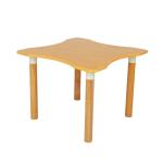 Scandinavian Style Solid Wooden Dining Table Easy Cleaning Polygonal Shape
