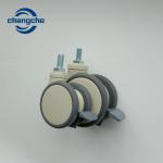 PU Tread Hospital Bed Caster Wheels Threaded Stem Casters Wear Resistant
