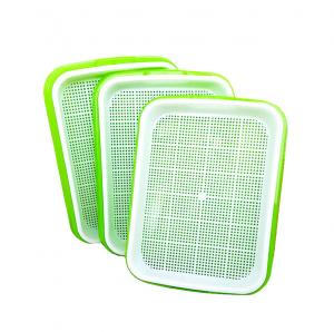 Wholesale 24.5cm Wide Plastic Hydroponic Trays Seed Sprouter Tray With Lid Anti Corrosion from china suppliers