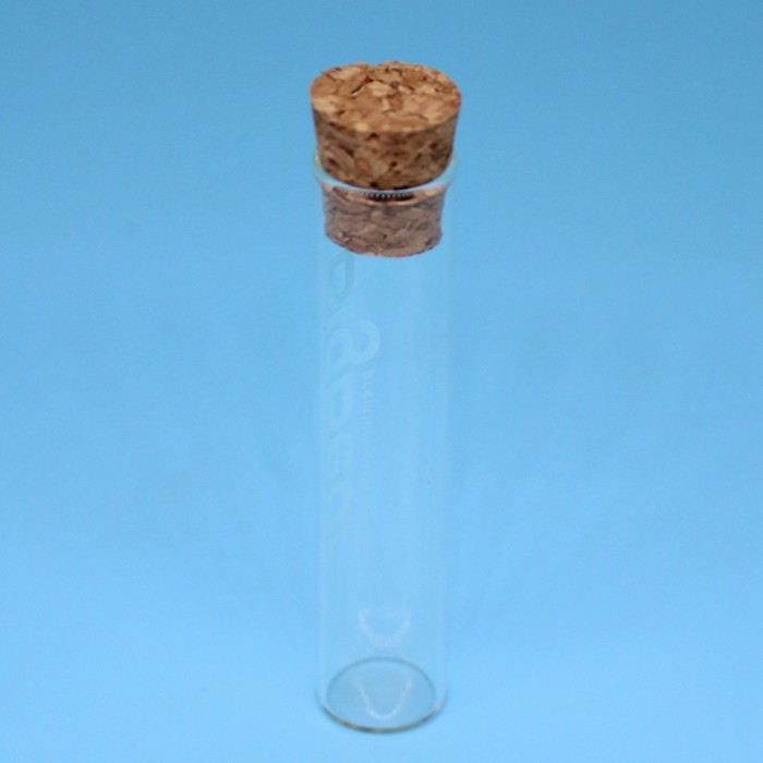 Glass Test Tube With Cork Stopper For Laboratory Equipment