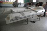 390cm Semi - Rigid Inflatable RIB Boats Fiberglass Hull Light Grey Color