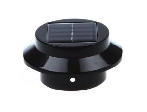 Wholesale Solar Powered Fence Gutter Light with 3 LED 2 Battery Outdoor Garden Wall Lobby Lamp(Black) from china suppliers