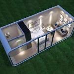 New House Apple Cabin Size of 20ft 40ft Optional Custom White Color