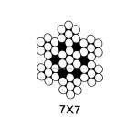 Carbon Steel Grade AiSi Standard 7x7 Hot Dipped Galvanized Steel Aircraft Cable