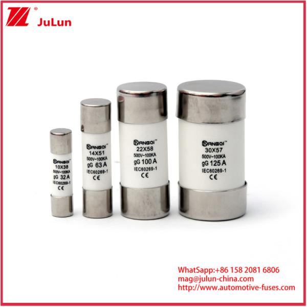 Ceramic Automotive Fuses 20A 1000VDC PV FUSE Breaking 10*38mm 14*51mm 20*65mm