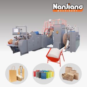 Buy cheap WFD-120 70-150Bags/Min Roll Fed Food Paper Bag Making Machine Twisted Handle from wholesalers