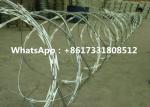 Galvanized Concertina Cross CBT 65 Razor Wire For Military Razor Wire Fence