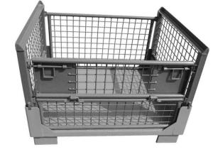 Wholesale Industrial Mesh Collapsible Pallet Cage Brick Pallet Lifting Cage Four Sided from china suppliers