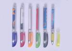 Plastic transparent gel ink pen with 180mmX68mm size both color-full banner