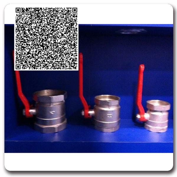 1/2" Threaded NPT 316 3Pcs Stainless Steel Full Port Ball Valve Vinyl Handle