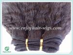 Malaysian 5A virgin remy hair weave ,natural color(can be dye) kinky straight 10