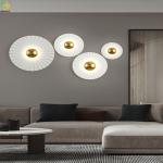 Acrylic Home/Hotel Metals Art Baking Paint Gold LED Modern Wall Light