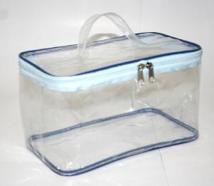 Wholesale Clear Transparent Makeup Bag , Waterproof Cosmetic Travel Bag With Handle from china suppliers