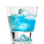 Transparent Hand Blown Rocks Glass , Regular Shape Snow Fuji Mountain Cup