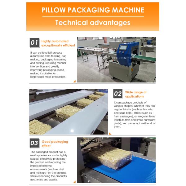 Fully Automatic Horizontal Packaging Machine, Bread PE Film PVC Film Pillow Packaging Machine