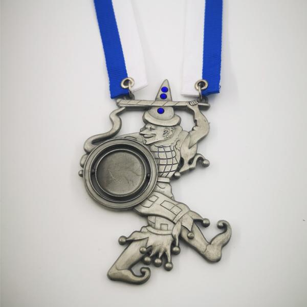 Commemorative Antique Silver Medal 3D Carnival Session Medal With Rotation