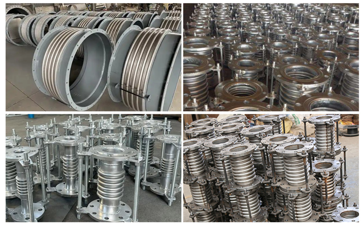Corrugated Axial Compensator Flexible Axial Metal Expansion Joint SS304/316 Flange End Chemical Industry Pipe