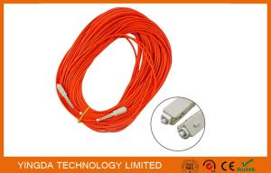 Wholesale LSZH Fiber Optic Patch Cord SC - SC With Simplex Beige Housing Orange / Corning Fiber Cable from china suppliers