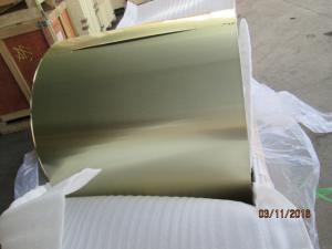 Wholesale Blue / Golden Coil Coated Aluminium , 0.105MM Coil Coated Aluminium Different Width from china suppliers
