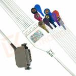White Hellige Siemens Ecg Cable / Copper 10 Lead Ecg Cable Snap