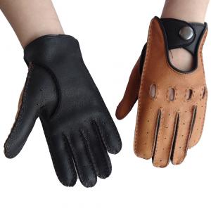 China Deerskin Leather Without Lining Leather Driving Gloves on sale