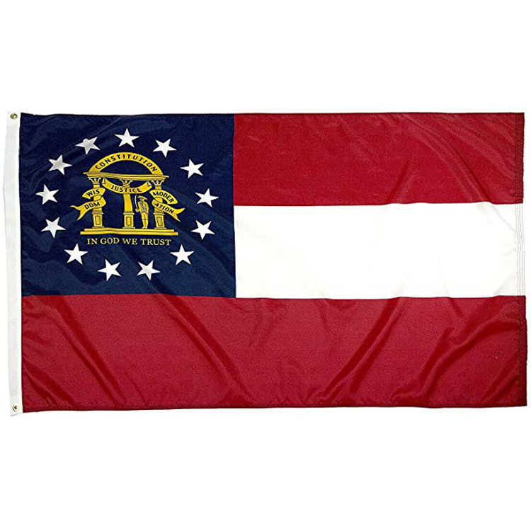 ​​Wind-resistant Designs Georgia Flag Lightweight Portable Easy Installation