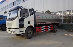 Wholesale Factory sale best price FAW brand foodgrade milk tank transported truck, HOT SALE! FAW brand liquid food tank vehicle from china suppliers