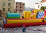 Giant Commercial Inflatable Obstacle Course with slide / Inflatable Tunnel 10x4m