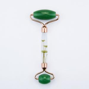 Wholesale Green Jade Stone Rollers Infused Flower Jade Roller For Face Massage from china suppliers