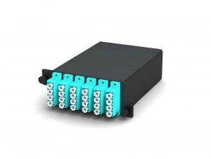China Black MTP MPO Cassettes 2MPO To 24LC 24 Fiber Conversion High Density Modules on sale