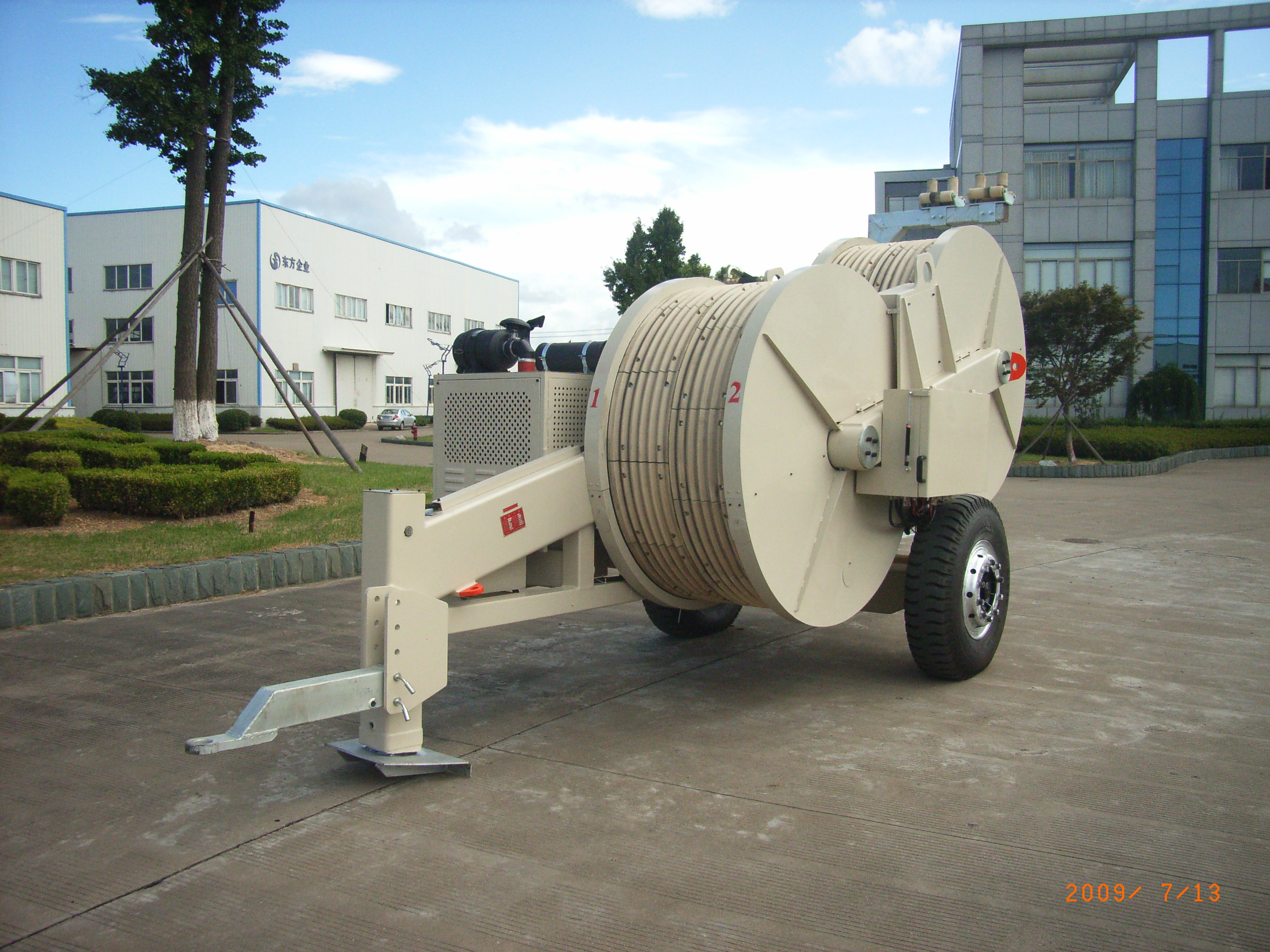 500KV 22 Ton Hydraulic Puller Tensioner Stringing 2 Conductor Water Cooled Diesel Engine