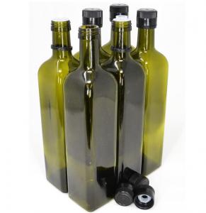 China 250ml/500ml Olive Oil Mason Jar Kitchen Bottle in Dark Glass Hot Stamping for Kitchen on sale