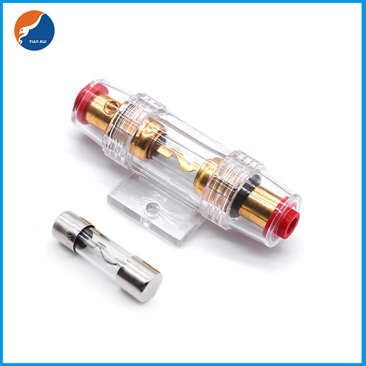 AGU-06 4 8 Gauge AWG in-line AGU Fuse Holder AGU Type Fuse for Truck Car Audio Alarm Amplifier Compressors