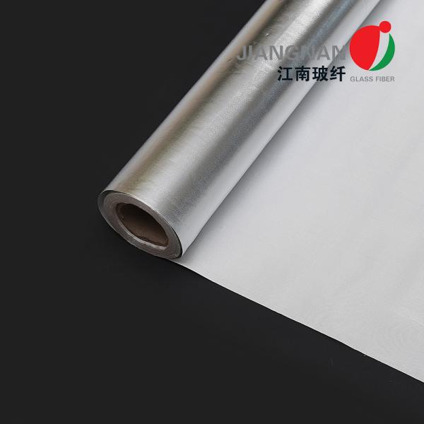 Silver Coated Aluminum Foil Laminated Fiberglass Fabric Plain Weave Heat
