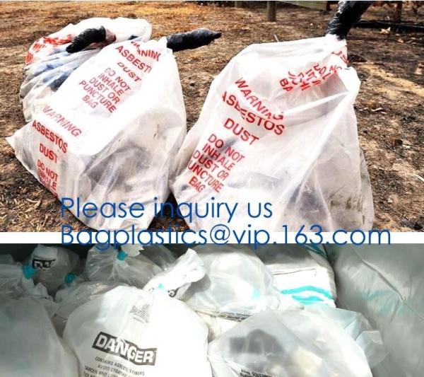 Disposal Asbestos Waste Bags ,Plastic Bags for Asbestos fibers,asbestos waste