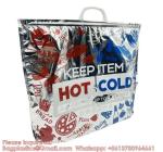 Foldable Disposable Aluminum Foil Insulated Meal Delivery Frozen Shopping Bag