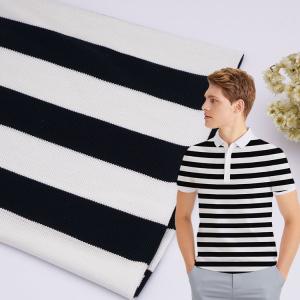 Wholesale Smooth Striped Textured Fabric , Modal Hot Shell Black And White Stripe Fabric from china suppliers
