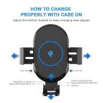 360 Rotation Qi Car Wireless Charger 15W magsafe vent mount For IPhone 13