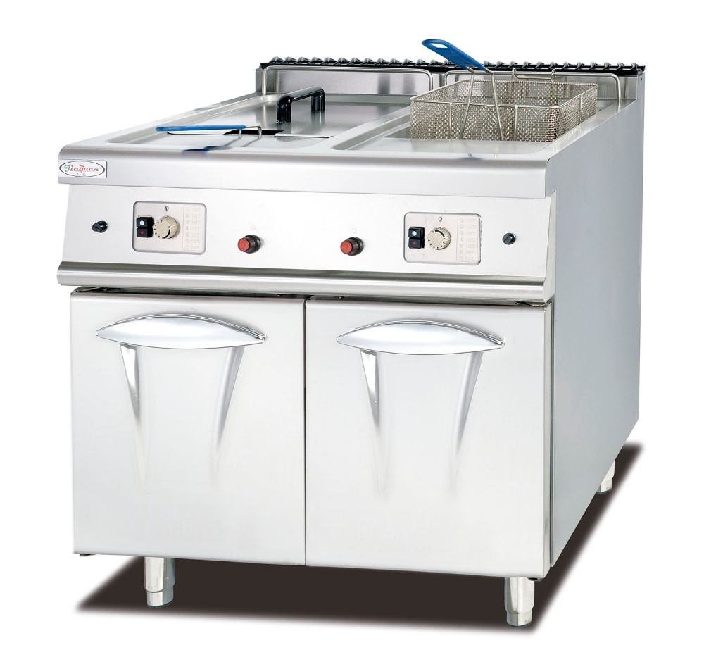 Commercial Gas Deep Fryer With Cabinet Western Kitchen Equipment Chips Fryer
