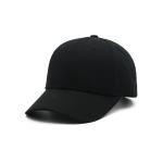Black Flat Embroidery Baseball Caps Metal Self Fabric Buckle Hats