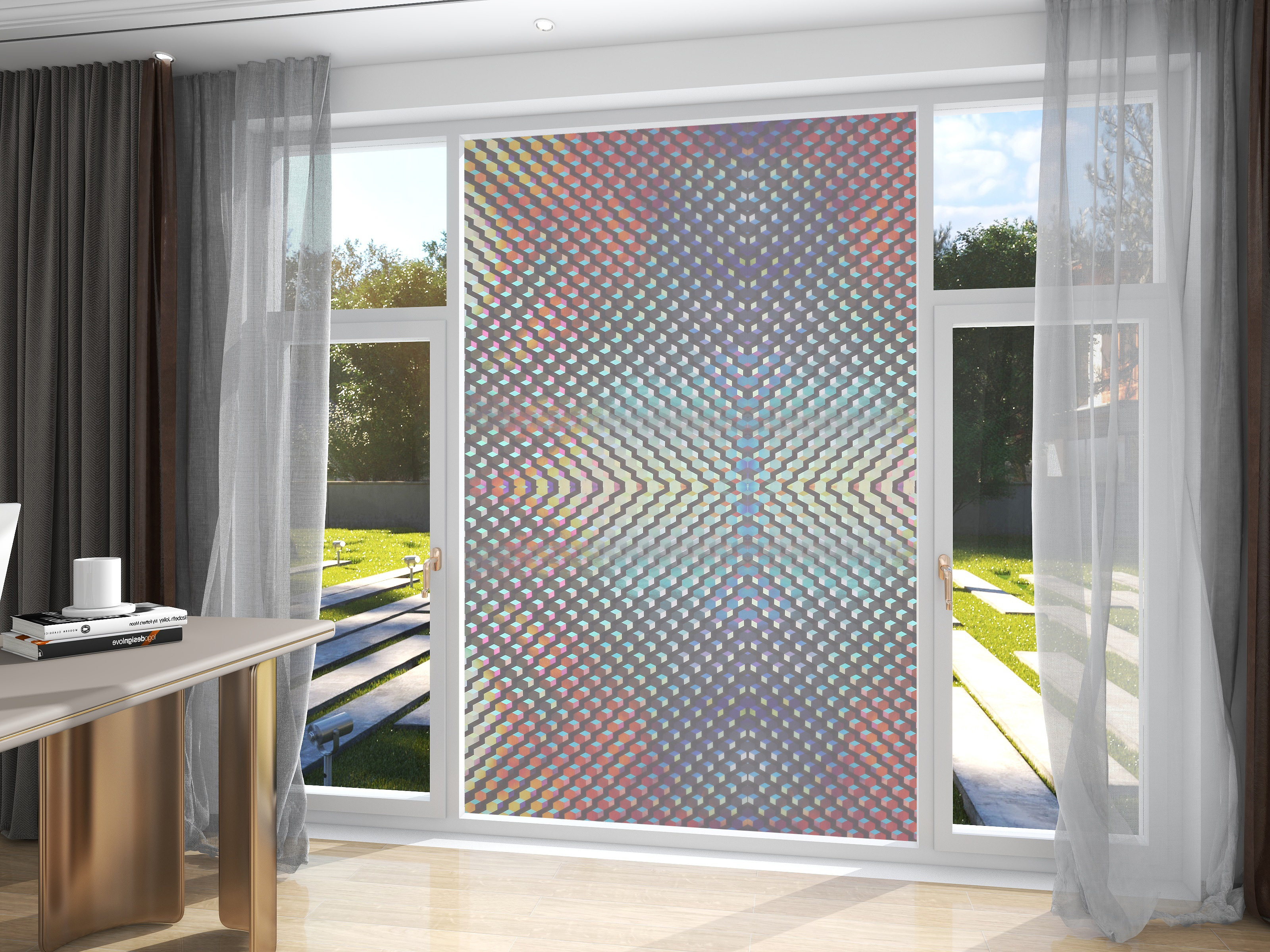 Waterproof Shining Rainbow Effect PVC Film for Furniture Home Decoration Regular Size 60cm*10m/roll