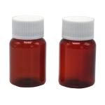 40ml/1.3oz Amber PET Pill Capsule Fish Oil Bottle with Silver Aluminum Screw Cap