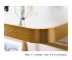 Rectangle Aluminum Framed LED Bathroom Mirrors Metal Matt Gold Color