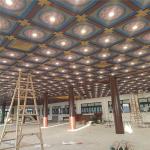 Heat Transfer Square Aluminum Ceiling Tiles 900*900 Temple Roof Decorative