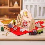 Classic Barn Play Set - Wooden Farm Toys For Toddlers - Farm Animals - Farmer's