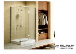 Wholesale Square Acrylic Tray Corner Shower Enclosures , Three Panels Glass Shower Enclosure from china suppliers