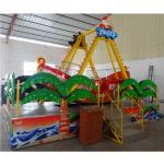 Blue color good fiberglass quality pirate ship for amusement park family fun